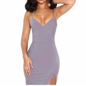 House of CB Raqa midi dress, lilac, dusty purple